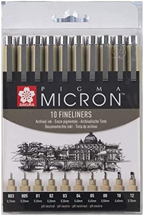 Pigma Micron Fininers 10 pacote