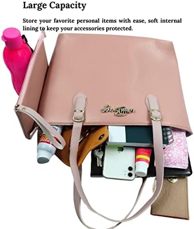 Willibags | Conjunto de moda feminina: bolsa de ombro + embreagem + carteira | Conjunto de bolsa de ombro | 3 peças, rosa