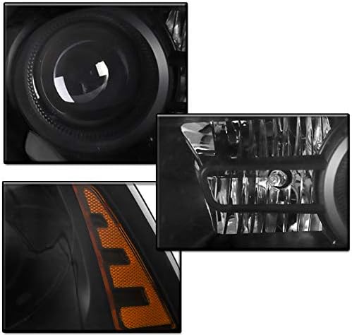 ZMAUTOPARTS PROJETOR PROJECTO BLACKS FECTAMENTOS COM LUZES DRL LED BUL BLUE para 2013-2018 Dodge Ram 1500 2500 3500
