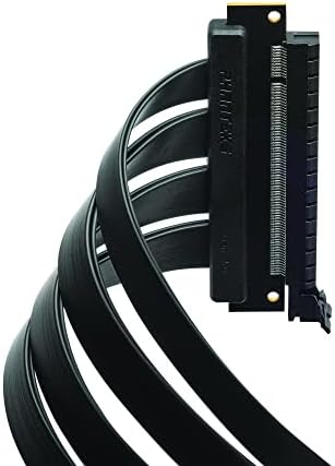 PHANTEKS 300mm Linha plana PCI-E Gen4.0 x16 Cabo de ascensão, adaptador de 180 graus, preto