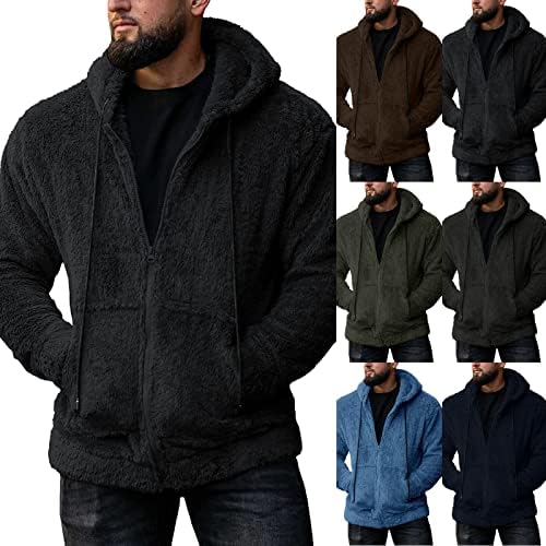 Hoodies for Men Mens Aztec Jackets Fuzzy Sherpa Sweetshirts Button Down Pullover Casats Sweeters vintage com bolso