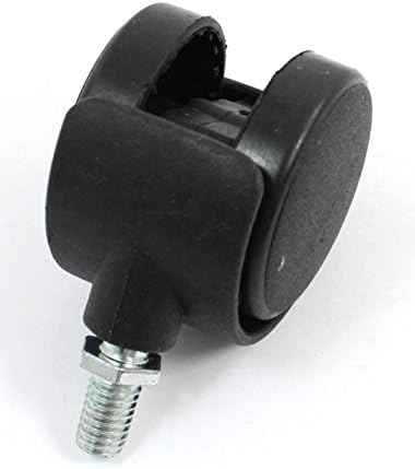 Aexit 8mm Casters masculinos Encontre o conector da haste de 1,5 de roda giratória de roda giratória preta para rodízios