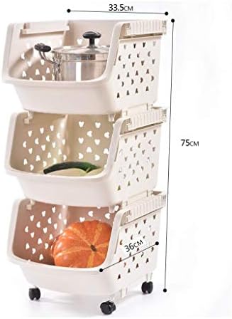 Htllt fruta e rack de legumes úteis prateleira de cozinha multi-camada empilhável cesta de banheiro frutas e cesto de armazenamento