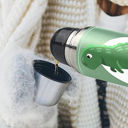 Garrafa de água de dinossauros de caneca de caneca de a vácuo de couro inoxidável para bebidas quentes e frias para