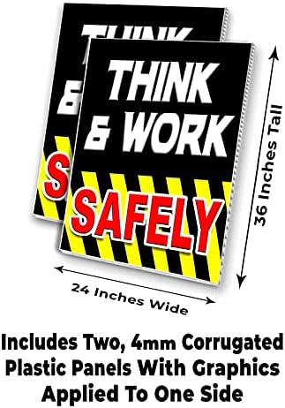 Pense e trabalhe com segurança A Significativa A-Frame com segurança, inclui decalque aplicado para permanecer