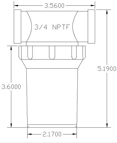 Linher em linha NPT fêmea de 3/4 com 50 Tela de aço inoxidável de malha