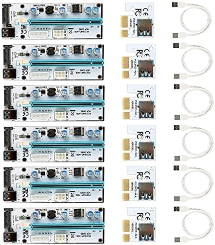 Connectores USB 3.0 PCI -E Express 1x a 16x Adaptador de placa RISER Extender RISER SATA Cabo de alta velocidade de alta velocidade/s para mineração -