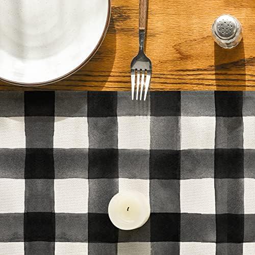 Modo Artóide Buffalo Plaid Rose Kentucky Oaks Table Runner, Decoração de mesa de cozinha de corrida de derby de derby