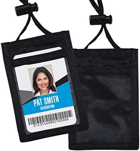 Porta de distintivo de ID da Advantus/bolsa de convenções com cordão de 48 polegadas, horizontal, 4 x 2,25 tamanho de inserção,