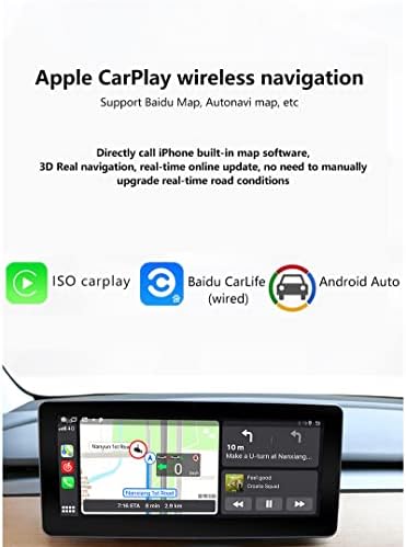 WOSTOKE CAR HUD HUD LCD Painel Display Instrument para Tesla Modelo 3 e Modelo Y com Sistema Linux/Android e CarPlay sem fio