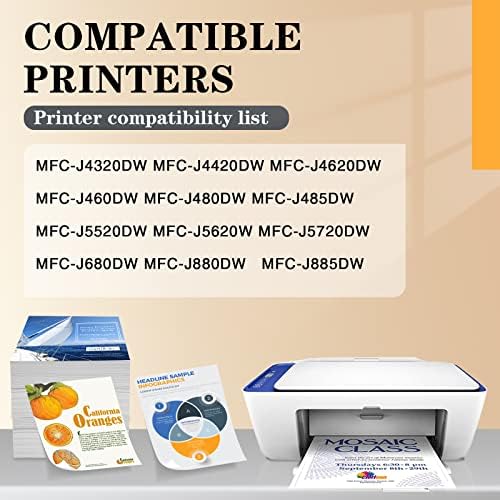 Cartuchos de tinta compatíveis com Clorisun Substituição para irmão LC203 LC203XL LC201 LC201XL PARA BROTH MFC-J460DW J480DW J485DW