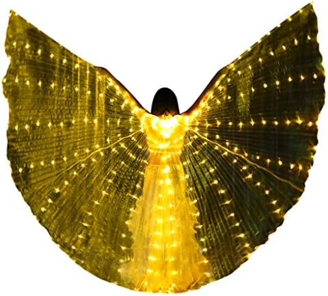 Cegduyi liderou a dança da barriga anjo Isis asas figurino anjo asas de borboleta brilho iluminam barriga com paus flexíveis