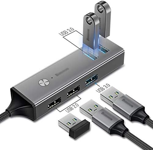 Shypt USB 3.0 Tipo C Splitter de cubo ， Multi-interface Universal Splitter USB Adaptador de um a quatro