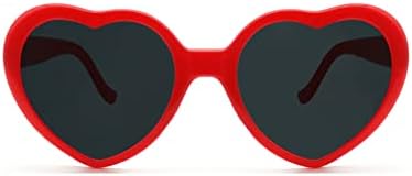Óculos de sol em forma de coração lujauxv para mulheres, óculos de coração fofos da moda Retro Taylor Sun Glasses