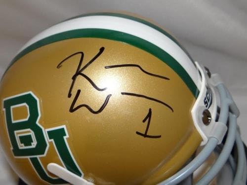 Kendall Wright autografou Baylor Bears Gold Schutt Mini capacete -JSA W Auth - Mini capacetes da faculdade autografados