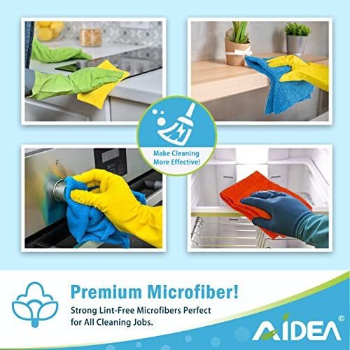 Panos de limpeza de microfibras AIDEA-100PACK, para todos os fins mais macios, altamente absorventes, sem fiapos-pano