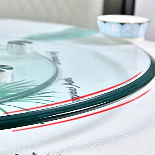 Susan preguiçosa giratória, 8 mm de espessura de vidro temperado Durável Grande bandeja rotativa Mesa de jantar/transparente)