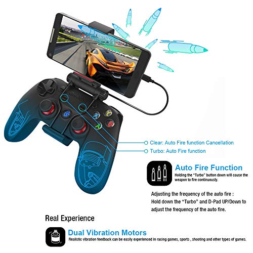 Gamesir G3W Controlador de jogo para PC com fio USB Dual Shock Joystick Gamepad para PC Windows 7/8/8.1/10 & Android Smartphone/Tablet/TV