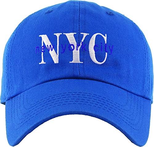 Kbethos NYC Nova York Cidade de algodão Capinho ajustável estilo pólo de baixo perfil chapéu de pai