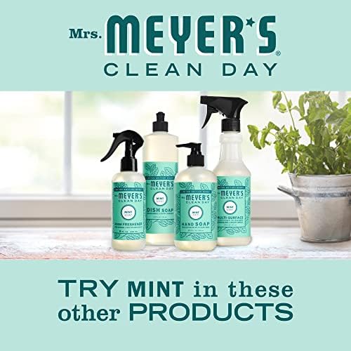 Sra. Meyer's Hand Soap, feito com óleos essenciais, fórmula biodegradável, Mint de edição limitada, 12,5 fl. Oz - pacote de 3