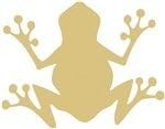 Frog recorda a madeira inacabada salto de anfíbios de anfíbios Lily Pad Animal Mdf Shape Canvas Style 1
