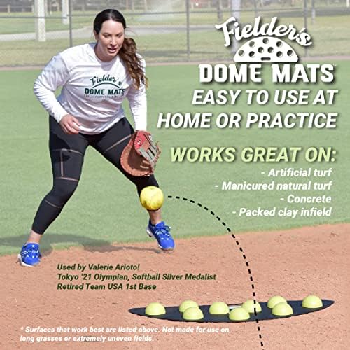 Domé de Fielder Mat - Equipamento de treinamento de beisebol e softball para treinamento, captura, agilidade, coordenação olho -mão, foco e desenvolvimento de habilidades de velocidade esportiva de velocidade.