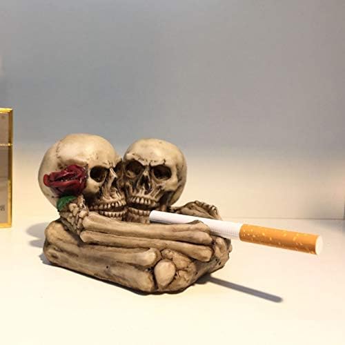 TendyCoCo Human Skull Ashtray Resina Ashtray Decorações assustadoras de Halloween Gotas Góticas Presentes de Decoração de Romances