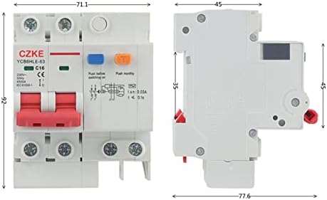 SNKB YCB6HLE-63 2P 30MA RCBO MCB PRINCIPAL CIRCUITO DE CURPULADOR RESIDual com a corrente de corrente