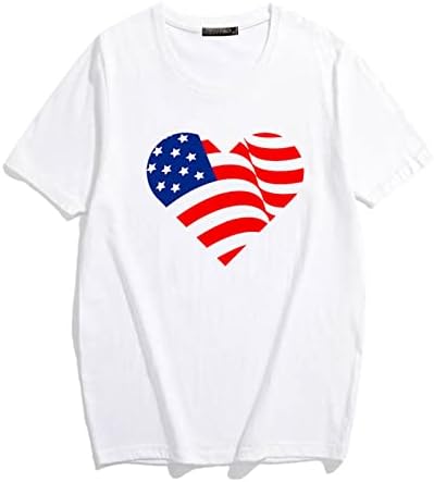 Tops Womens American Flag Shirt for Women Tampo Tops Patriótico Tshirt USA Flag Stripes Caminhar camisa de manga longa