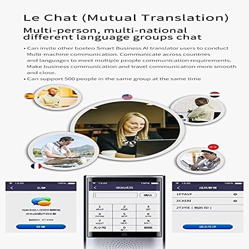 LXXSH Voice Photo Instant Translator 4G WiFi 8GB Memória 2.8 Tela de toque 2080mAh 77 Languages ​​Travel Business Translation