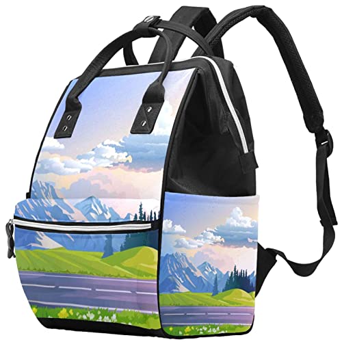 Elementos de inverno Backpack azul escuro Mochila de grande capacidade Laptop Mochilas zíper casual Mochilas elegantes