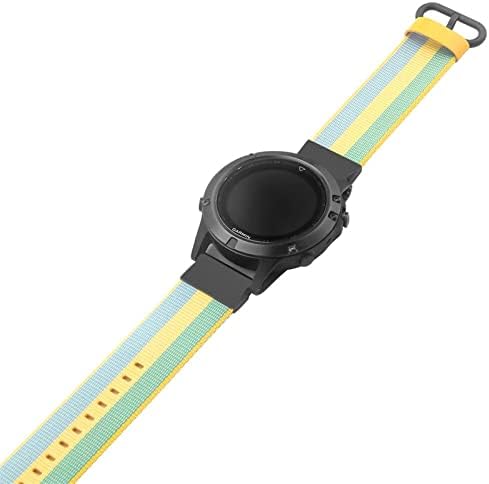 Gqmyok 22mm Nylon WatchBand para Garmin Fenix ​​6 6x Pro pulseira Strap Fenix ​​5 5Plus 935 S60 Quatix5 Redução rápida Acessório