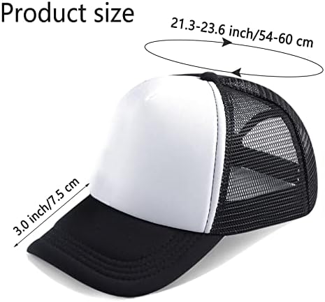 Ultrafun 12 pacote unissex sublimação em branco Chapéus de beisebol Caps de malha de malha de poliéster Caps de caminhão