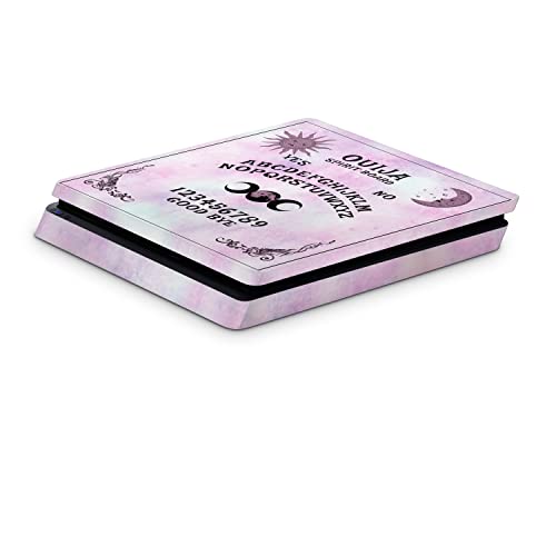 Zoomhitskins PS4 Slim Skin, compatível para PlayStation 4 Slim, Oujia Clairvoyant Chalk Pink Purple, 1 PS4 Slim Console Skin, Durável