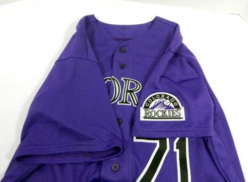 2021 Colorado Rockies Zach Lee 71 Jogo emitido POS Usado Purple Jersey 48 DP36931 - Jogo usado MLB Jerseys
