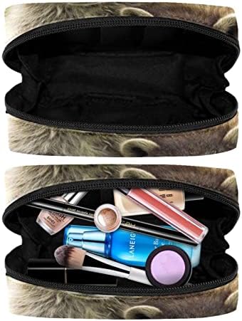 Bolsa de maquiagem inadequada, Raccoon Casal Cosmetics Bag portátil Tote Travel Trem Case Organizer Accessorie Case Tools Caso