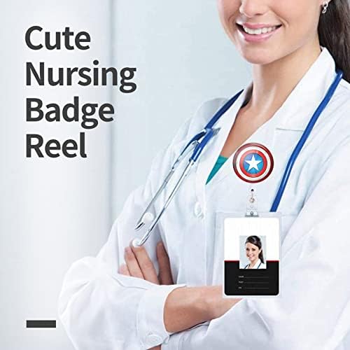 Titular de bobinas de crachá retrátil com clipe de identificação para enfermeiro Nome de etiqueta Cartão legal Filme de
