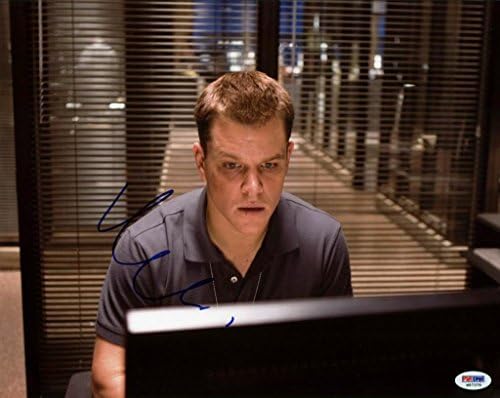 Matt Damon, o que falou, autêntico 11x14 fotografado autografado PSA/DNA #M97378