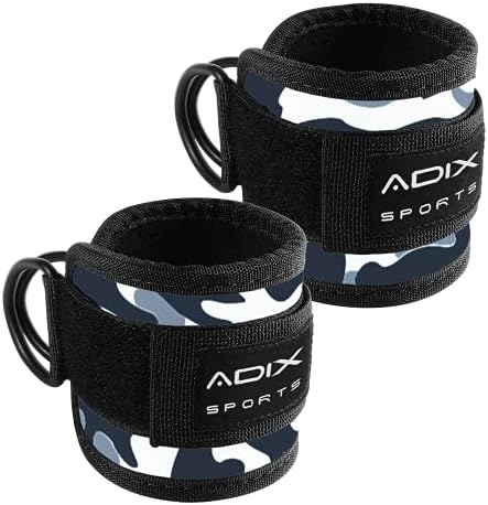 ADIX Sports - Par de tiras de tornozelo para máquinas de cabo acolchoadas presos de ginástica para propinas, exercícios de glúteos,