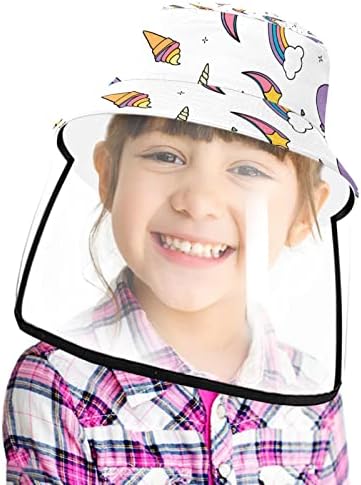 Chapéu de proteção para adultos com escudo facial, chapéu de pescador anti -sun tap, coração de flor rosa dos namorados