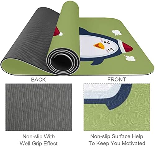 Ndkmehfoj pinguin verde dobramento ginástica tapete yoga tapet mat não deslizamento perdem peso esportivo impermeável exercício de