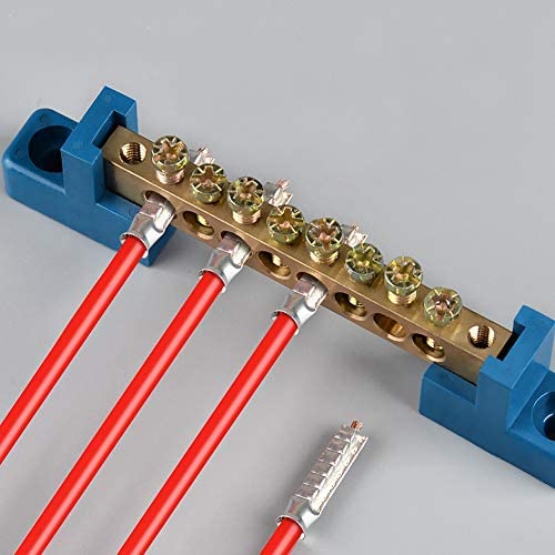 Teansic 200 pcs awg 8 fios kit de gorros de cobre conector de cobre conector não isolado kit de sortimento terminal do cabo elétrico
