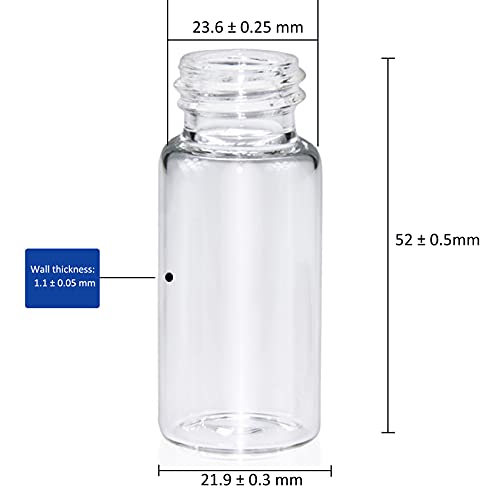 Frasco de armazenamento ALWSCI, amostra de amostra de líquido transparente garrafas de rosca de vidro, capacidade de 10 ml