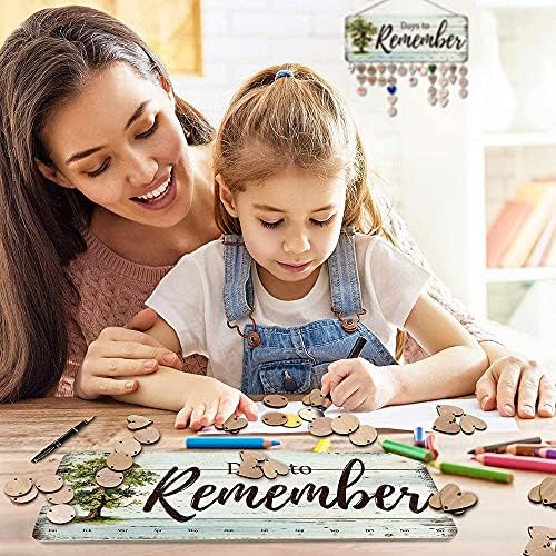 Vovó Presentes - DIY Wood Family Birthday Lembrete Calendário - Dias para lembrar - Placa de suspensão para datas importantes