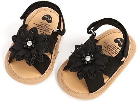 Sofmuo Baby Girls Floral fechou sandálias