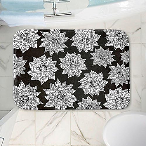 Dianoche projeta banho de espuma de memória ou tapetes de cozinha por design gráfico POM - elegante floral, grande 36 x 24 em