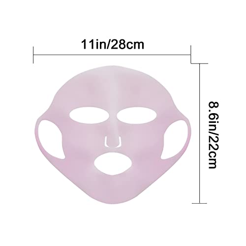 Angzhili 2 Pacote máscara hidratante de silicone para máscara de folha, tampa de máscara facial reutilizável com gancho, tampa da máscara de lençol para desacelerar a evaporação da essência da máscara, ferramenta de cuidados com o rosto