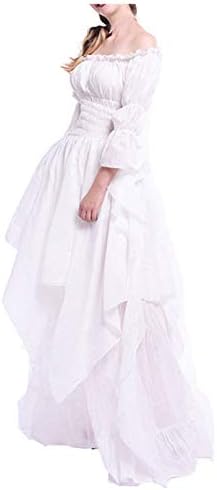 Vestido vitoriano YSLMNOR para mulheres, vestido de bruxa gótico, vestido de casamento medieval vestido de halloween roupas de halloween