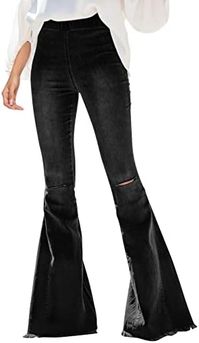 Calça jeans de tamanho de míshui limpando calças elásticas de elástica jeans feminino joelho de cintura alta jeans femininos 311