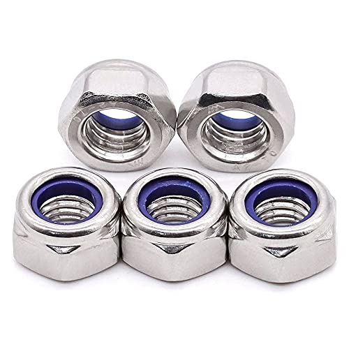 GLVANER M8-1.25 Tamanho da linha Tamanho da linha Aço inoxidável HEX NUTS NUTAS DE LOCK NUTAS DE LOCKNUTS DE HEXAGONS 304 Aço inoxidável